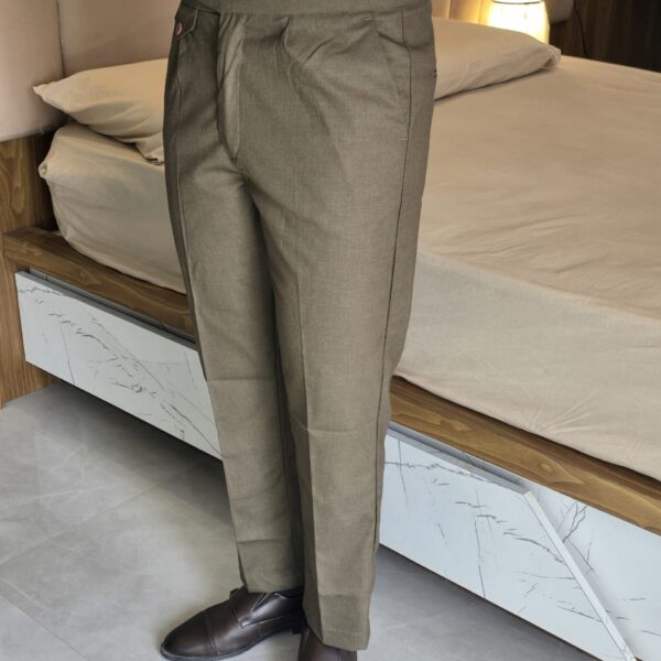 Brown Single buckle gurkha pants