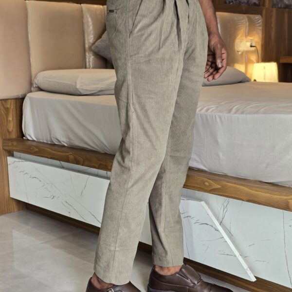Grayish Olive Premium Corduroy Single Button  Gurkha Pants