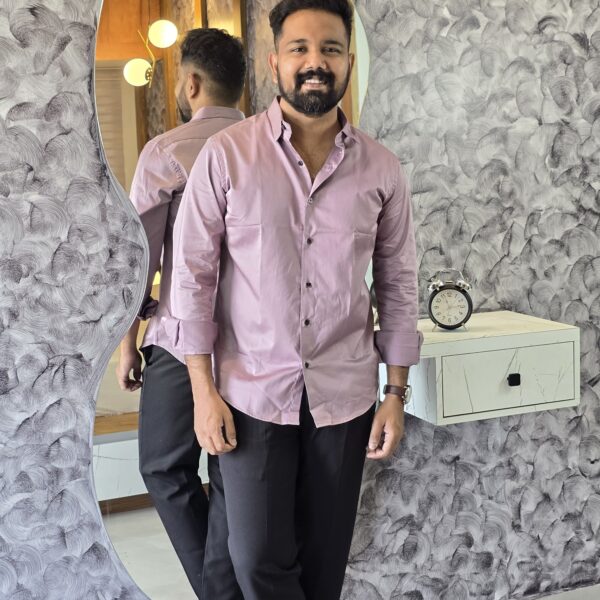 Muted Lavender Premium Satin Shirt
