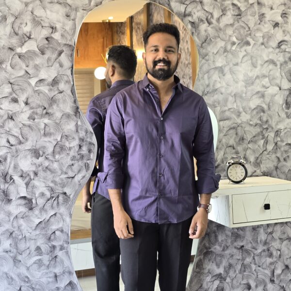 Royal Purple Premium Satin Shirt