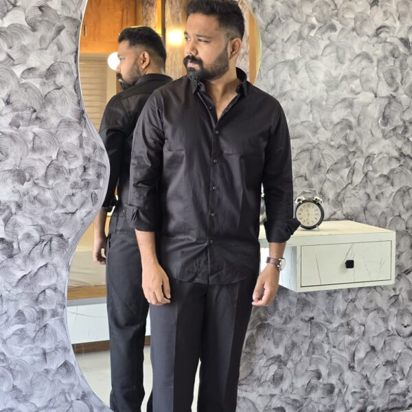Black Premium Satin Shirt