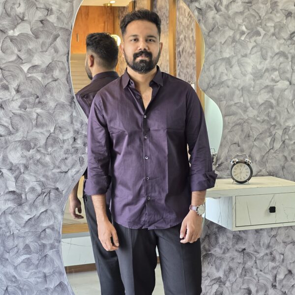 Plum Premium Satin Shirt