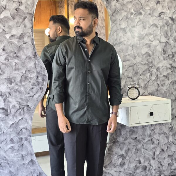Deep Forest Green Premium Satin Shirt